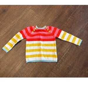 Mini Boden Girls Striped Pullover Multicolor Sweater Vibrant Size 4-5Y